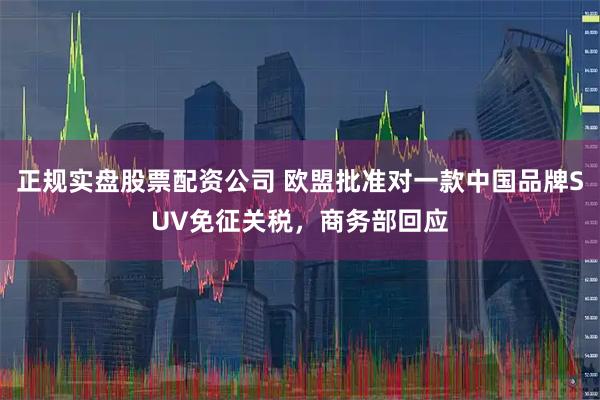 正规实盘股票配资公司 欧盟批准对一款中国品牌SUV免征关税，商务部回应